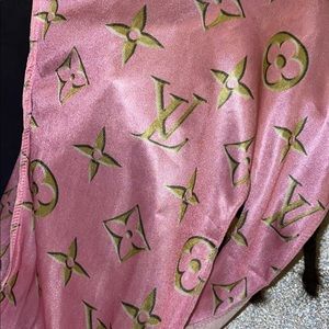 Pink and Gold LV Durag